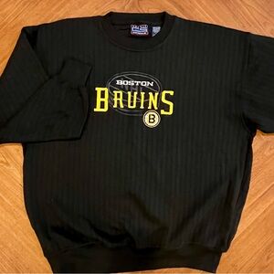 VTG Boston Bruins Crewneck Sweatshirt Black 1990s NHL Hockey Men’s L CS Inc